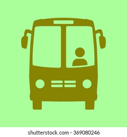 Bus icon. Schoolbus simbol.