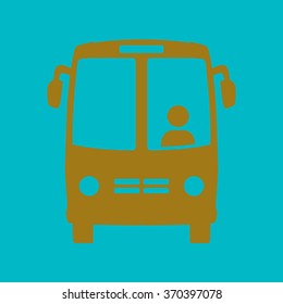 Bus icon. Schoolbus simbol.