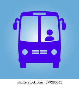 Bus icon. Schoolbus simbol.