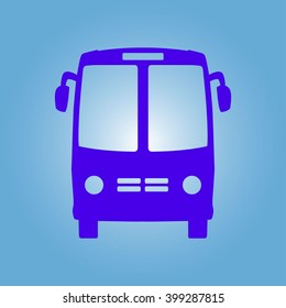 Bus icon. Schoolbus simbol.