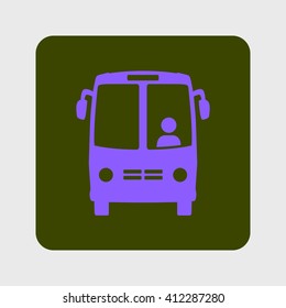 Bus icon. Schoolbus simbol.