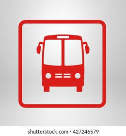 Bus icon. Schoolbus simbol.