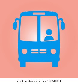 Bus icon. Schoolbus simbol.