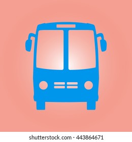 Bus icon. Schoolbus simbol.