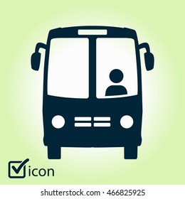 Bus icon. Schoolbus simbol.