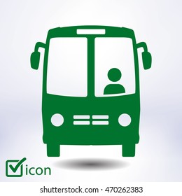 Bus icon. Schoolbus simbol.