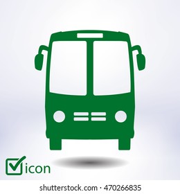 Bus icon. Schoolbus simbol.