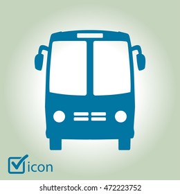 Bus icon. Schoolbus simbol.