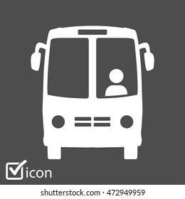 Bus icon. Schoolbus simbol.