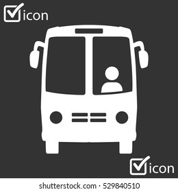 Bus icon. Schoolbus simbol.