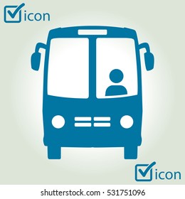 Bus icon. Schoolbus simbol.