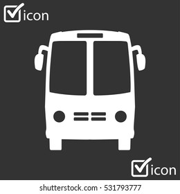 Bus icon. Schoolbus simbol.