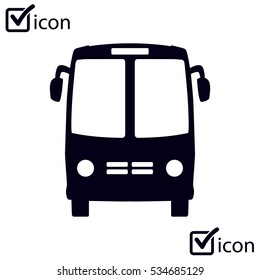 Bus icon. Schoolbus simbol.