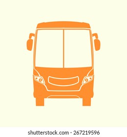 Bus icon. Schoolbus symbol.