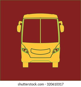 Bus icon. Schoolbus symbol.