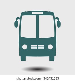 Bus icon. Schoolbus symbol.