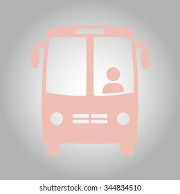 Bus icon. Schoolbus symbol.