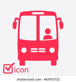 Bus icon. Schoolbus symbol.