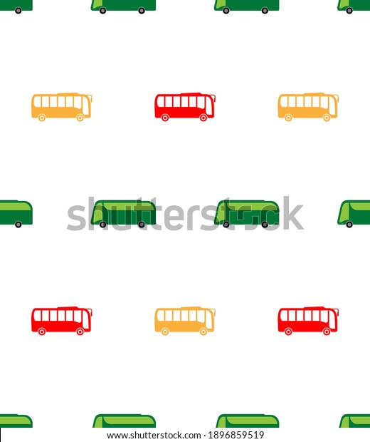 Bus\
Icon Seamless Pattern, Bus Vector Art\
Illustration