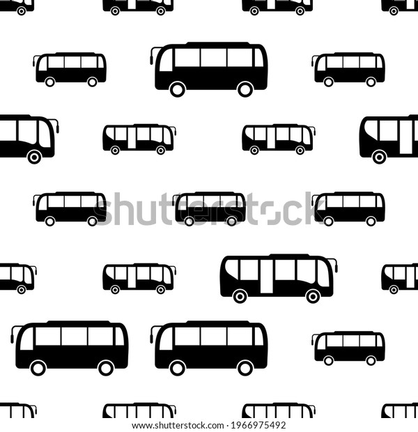 Bus Icon Seamless Pattern Bus Vector Stock Vector (Royalty Free ...