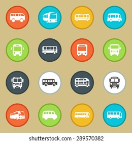 bus icon set