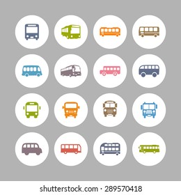 bus icon set