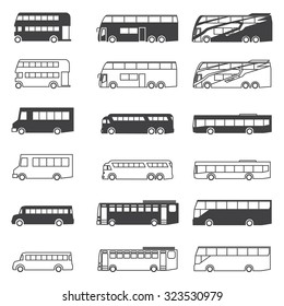 Bus icon set