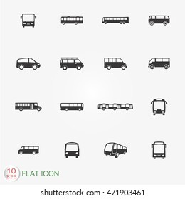 Bus icon set