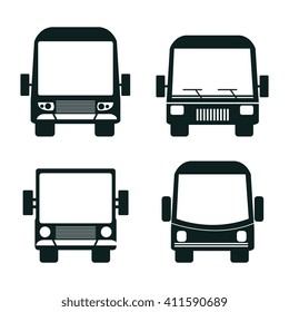 bus icon set design 