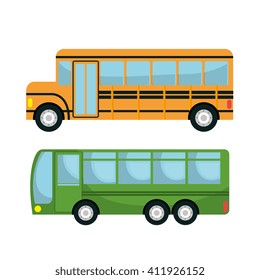bus icon set design 