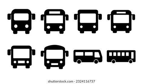 Bus icon set illustration. bus sign and symbol. transport symbol