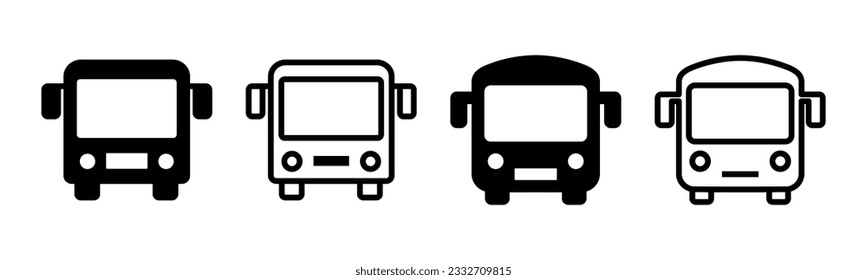 Bus icon set illustration. bus sign and symbol. transport symbol