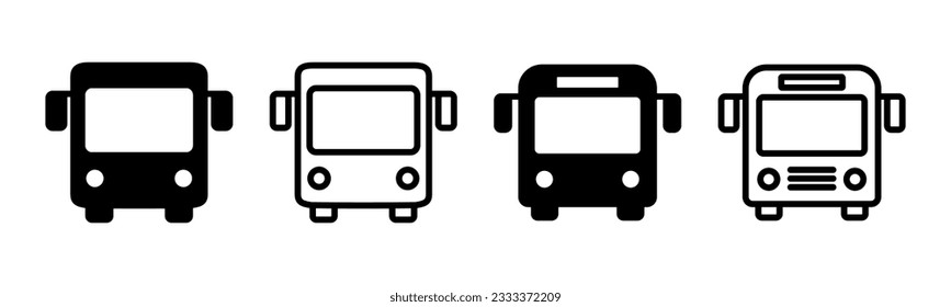 Bus icon set illustration. bus sign and symbol. transport symbol