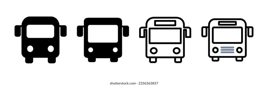 Bus icon set illustration. bus sign and symbol. transport symbol