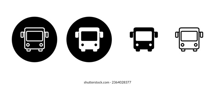 Bus icon set illustration. bus sign and symbol. transport symbol