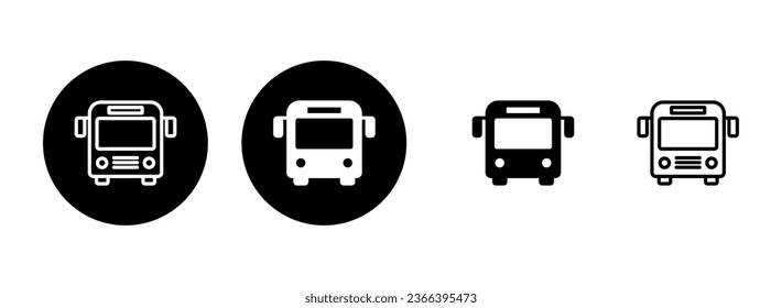 Bus icon set illustration. bus sign and symbol. transport symbol