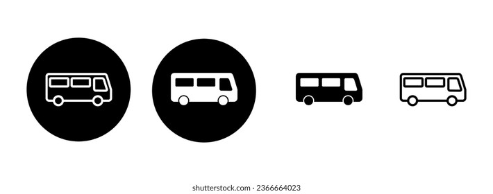 Bus icon set illustration. bus sign and symbol. transport symbol