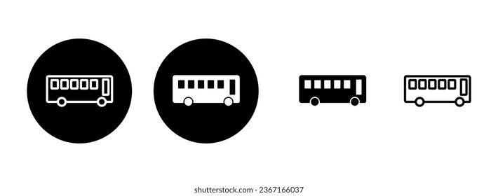 Bus icon set illustration. bus sign and symbol. transport symbol