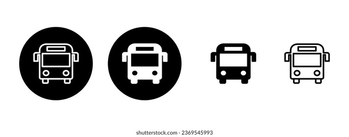 Bus icon set illustration. bus sign and symbol. transport symbol