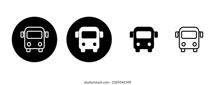 Bus icon set illustration. bus sign and symbol. transport symbol