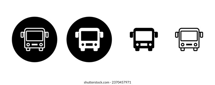 Bus icon set illustration. bus sign and symbol. transport symbol