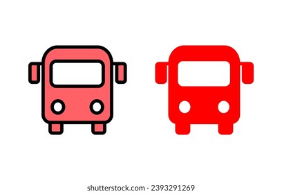 Bus icon set illustration. bus sign and symbol. transport symbol