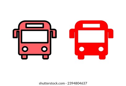 Bus icon set illustration. bus sign and symbol. transport symbol