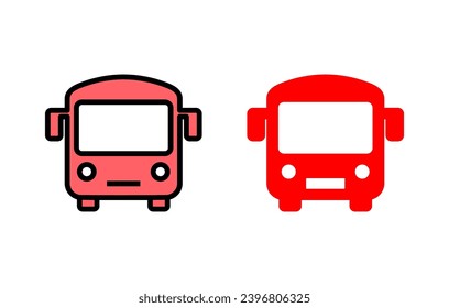 Bus icon set illustration. bus sign and symbol. transport symbol