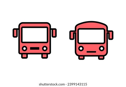 Bus icon set illustration. bus sign and symbol. transport symbol