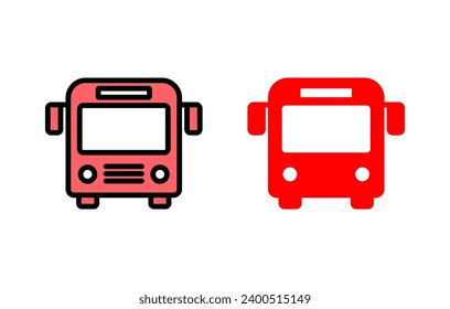 Bus icon set illustration. bus sign and symbol. transport symbol