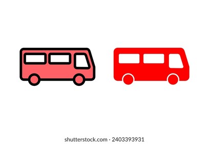 Bus icon set illustration. bus sign and symbol. transport symbol