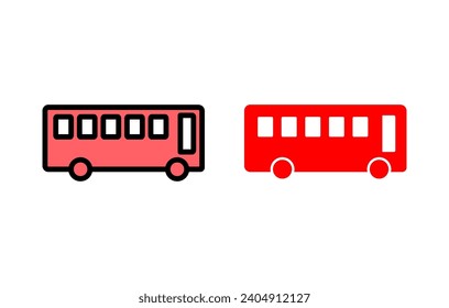 Bus icon set illustration. bus sign and symbol. transport symbol