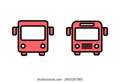 Bus icon set illustration. bus sign and symbol. transport symbol