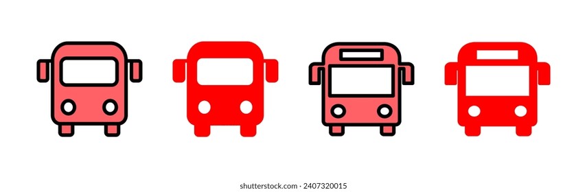 Bus icon set illustration. bus sign and symbol. transport symbol